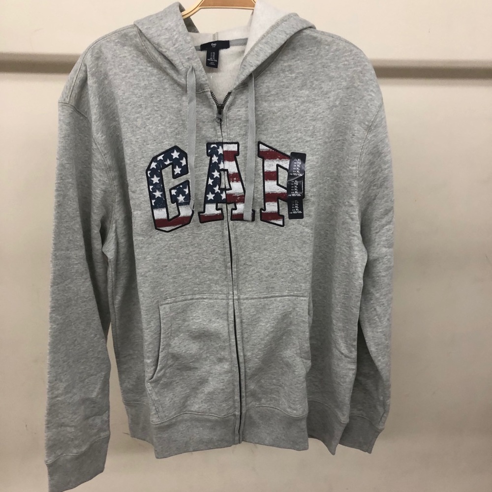 gap american flag zip up